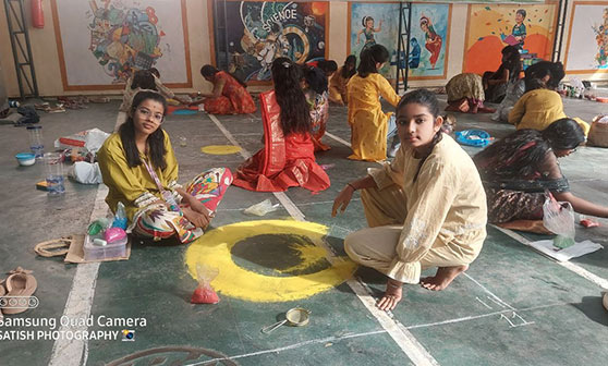 Celebrating Sankranthi with Muggu